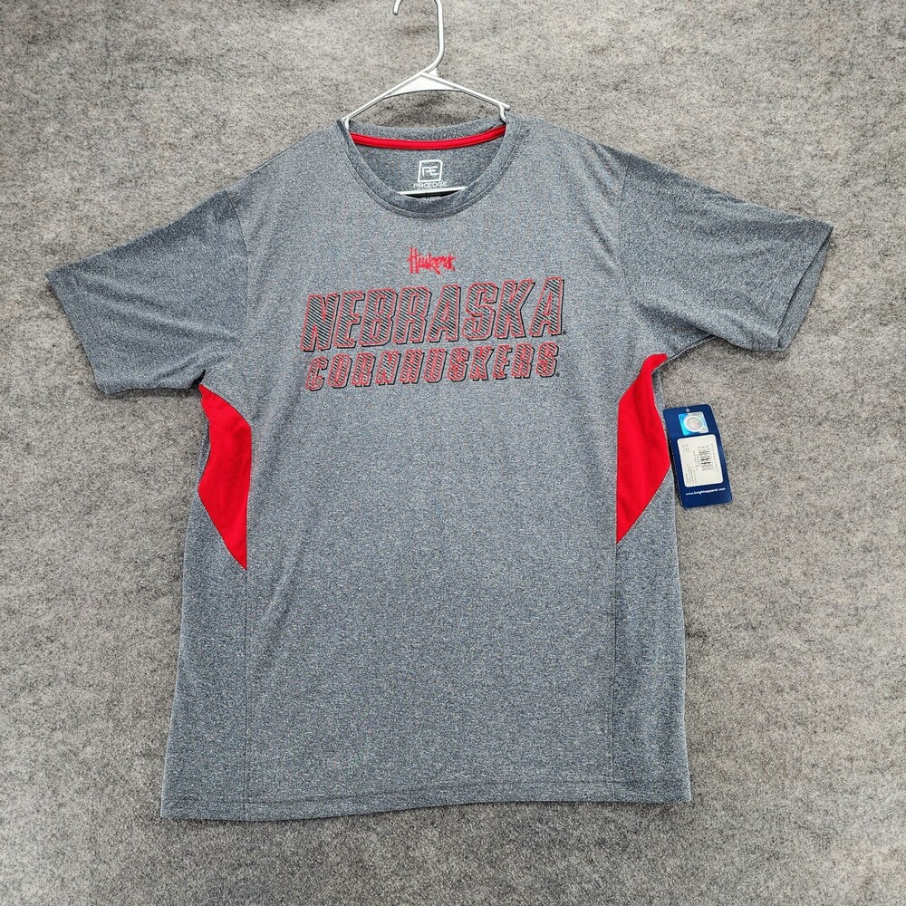 Nebraska Cornhuskers Shirt Mens Large Short Sleeve Gray Proedge